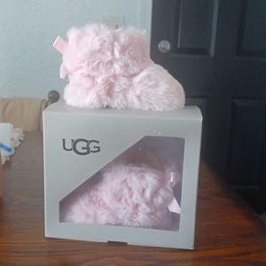Ugg baby pink Jesse bow II Fluff boots